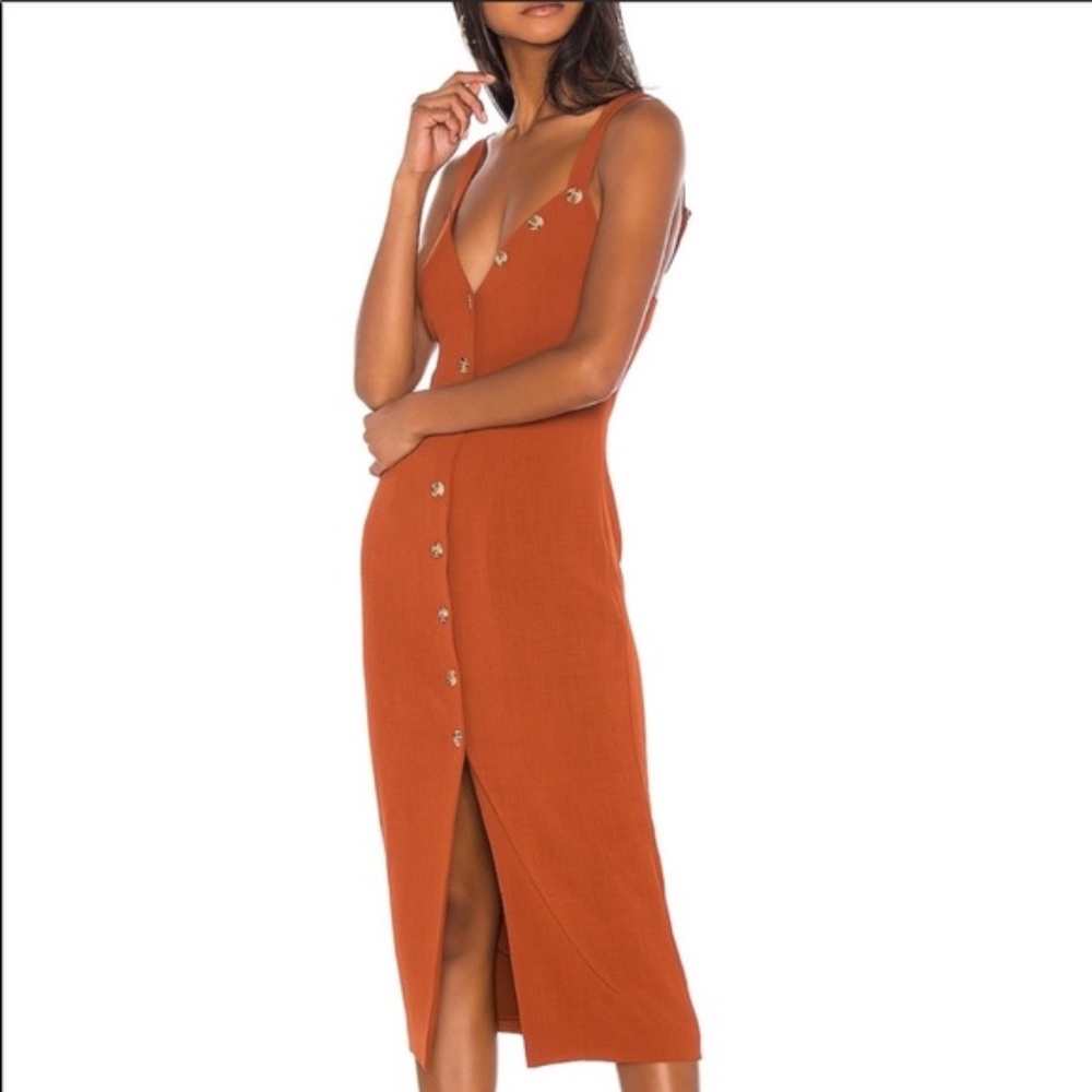 Song of Style Isla Dress in Burnt Orange